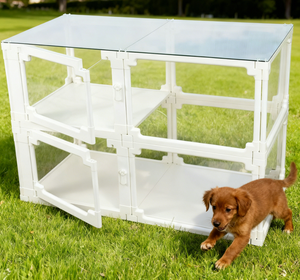 Evcil Hayvan Çiti Nefes Alabilen Sürüngenler Küçük Hayvan Kafesi için Çift Katmanlı İç Mekan Temizlemesi Kolay Kedi Köpek - Product Image 6