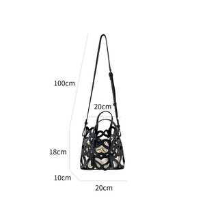 Borsa <span class=keywords><strong>a</strong></span> <span class=keywords><strong>tracolla</strong></span> 2 in 1 RZCK da <span class=keywords><strong>donna</strong></span>, unica, in PVC traforato, con pochette interna, per serate alla moda - Product Image 2