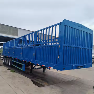 Remolque de Carga para Ganado de 3 Ejes, 40 pies, 40T, 50 Toneladas, con Laterales Abatibles, <span class=keywords><strong>Jaula</strong></span> de Acero, Valla de Carga, Semirremolque <span class=keywords><strong>en</strong></span> <span class=keywords><strong>Venta</strong></span>, Precio de Fábrica - Product Image 5
