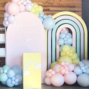 New Design Rainbow Acrylic Wedding <b>Backdrop</b> <b>Stand</b> Colorful PP Material Cutting Processing Service - Product Image 5