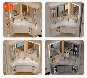 Meuble de salle de bain d'angle personnalisé de petite taille pour appartement lavabo pour <span class=keywords><strong>avion</strong></span> lavabo <span class=keywords><strong>triangulaire</strong></span> pour salle de bain - Product Image 6