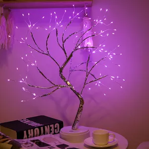 En toptan romantik ebedi gül yapay çiçek düğün ağacı dekoratif ışık gece lambası ev yatak odası dekorasyon için