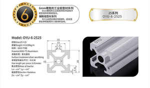 2525 Aluminium Profile <strong>Aluminum</strong> 6063 T5 Anodized Silver <strong>T</strong> <strong>Slot</strong> <strong>Aluminum</strong> Extrusion Profile - Product Image 5