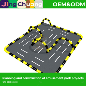 Piste de karting gonflable pour centre commercial, barrière de sécurité pour voitures tamponneuses pour enfants, piste de divertissement carrée - Product Image 5