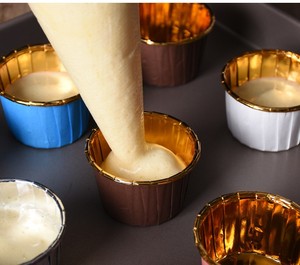 Cupcake jetable en aluminium, doublure de muffin, tasse de cuisson de gâteau en papier aluminium, pointe de Cupcake, support de ramequin, petits gobelets à Pudding - Product Image 5