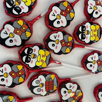 Sucettes en chocolat au lait sucré pour enfants, en forme de canard et de pingouin, vente en gros