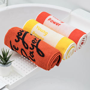 Toalla Deportiva de Algodón Puro M8002, 26x120 cm, Naranja, Unisex, para Gimnasio y Yoga, con Opción de Logotipo Personalizado - Product Image 3