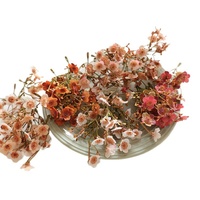 Bouquet de fleurs artificielles Gypsophile sur le thème de l'automne, en boîte, pour artisanat DIY, couronnes, décoration de mariage et de maison, en plastique et soie tissée
