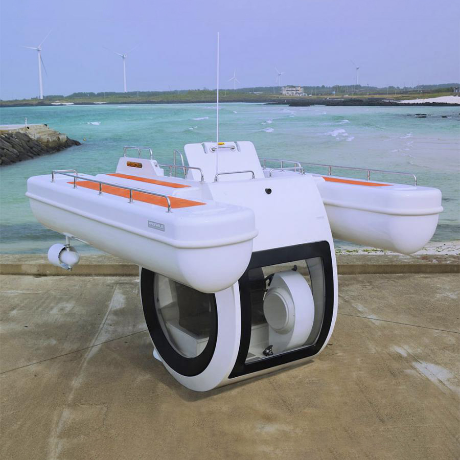 Barco Personal semisubmarino, embarcación de agua híbrida para ver bajo el agua, increíble