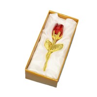 Kerajinan Bunga Mawar Kristal Baru Kreatif untuk Pernikahan, Bunga Mawar Buatan untuk Hadiah Hari Valentine, Bunga Dekoratif