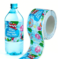 Étiquettes de bouteilles d'eau imprimées personnalisées, film rétractable en PVC, film en rouleau, emballage de bouteilles en plastique, manchon pour bouteilles, étiquettes de bouteilles
