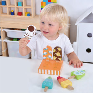<span class=keywords><strong>Cuisine</strong></span> Bébé Éducation Précoce Simulation pour Enfants Amusant Jeu de Crème Glacée en Bois pour Enfants - Product Image 2