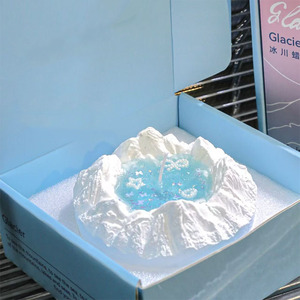 Novità candele in gesso stoppino di cotone unico a forma di montagna candela profumata di cera di soia per la decorazione - Product Image 1