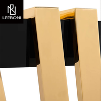 Petite console noire en bois pour hall d'entrée Offre Spéciale de luxe en acier inoxydable doré table console d'entrée en plexiglas