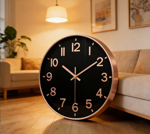 20cm High Dome Shape Silent Wall <b>Clock</b> Plastic Material Disposable <b>Batteries</b> Living Room Home Decor - Product Image 1