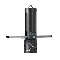 Lampe torche télescopique rechargeable Wason nouvelle génération haute puissance avec zoom, corps en aluminium, équipée de deux lumières latérales pliables