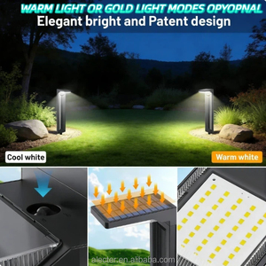 Farola Solar de Moda con 2 Modos, Impermeable IP65, Brillante, Alimentada por Energía Solar, para Uso en Exteriores y Oficinas, Decorativa - Product Image 2