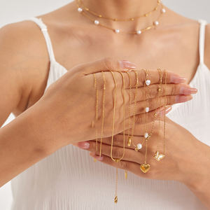 Meilleures Ventes <span class=keywords><strong>Collier</strong></span> Ras du Cou Serpent avec Pendentif Cœur en Nacre Blanche, Acier Inoxydable Plaqué Or 18K, pour Femme, Idée Cadeau - Product Image 2