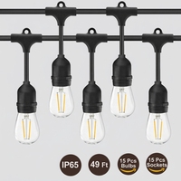Guirlande lumineuse de décoration à Led S14, imperméable, usage extérieur, féerique, rétro, qualité commerciale, meilleure vente