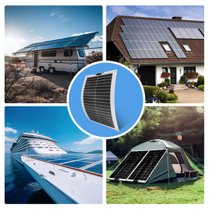 200W Flexible Monocrystalline Silicon Solar MPPT Controller <b>Waterproof</b> <b>Cable</b> Set for Outdoor Camping Trips 2 Pieces 100W*2 High - Product Image 5