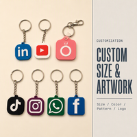Étiquettes RFID NFC en silicone de haute qualité HST Ntag213 215 216 avec logo personnalisé, porte-clés NFC RFID pour Facebook Instagram TikTok