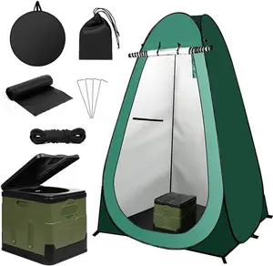 Stevige Draagbare Camping Toilet Pop-Up Tent Privacy Douche Tent Voor Volwassenen En Kinderen Voor Vakantie Reizen Toiletten
