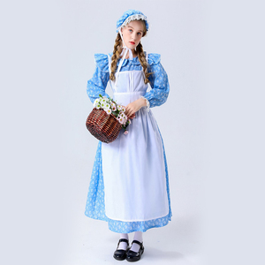 Disfraz de Halloween para niña, bonito vestido de manga larga rosa y azul, Wonderland, Alicia, Lolita, novedad - Product Image 5