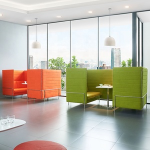 Modern High Back Privacy <b>Office</b> Sofa <b>Pod</b> Meeting Seating - Product Image 2