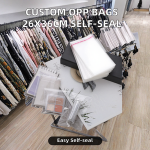 Bolsas de Embalaje Transparentes OPP Autoadhesivas Desechables de 26*36 cm para Ropa, con Logotipo Personalizado Impreso, para Calcetines, Ropa Interior y Pieles, Venta al Por Mayor - Product Image 2