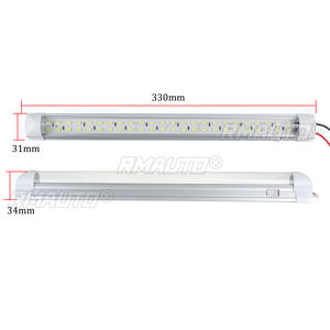 Barre lumineuse LED blanche pour l'intérieur de la voiture 12V 24V, lampe intérieure de voiture avec interrupteur marche/arrêt pour fourgonnette, camion, camping-car, bateau, caravane - Product Image 6