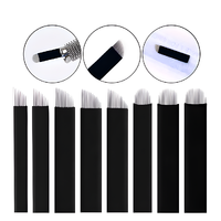 HadiyahBeauty 18U Aiguilles de microblading jetables pour stylo manuel de microblading, outils de stylo à sourcils, lames 14/16/18/21 broches