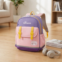 Sac à dos pour enfants personnalisé, mignon, géométrique, imperméable, avec poche latérale, léger, durable, pour garçons et filles