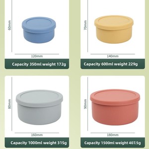 Boîtes à lunch de grande capacité, écologiques, de style nordique, sans BPA, étanches, micro-ondables, en silicone de qualité alimentaire, portables - Product Image 5