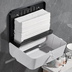 Portarrollos de papel higiénico cuadrado para montar en la pared, dispensador de papel higiénico impermeable para baño - Product Image 2