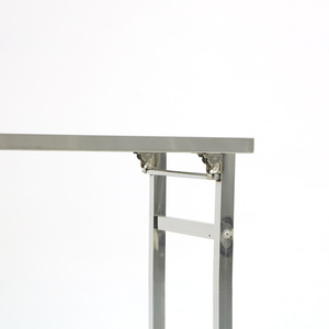 Mesa de Trabajo Plegable de Doble Capa de Acero Inoxidable con Tabla de Drenaje Inferior y Estante de Almacenamiento, Portátil para Picnics - Product Image 4
