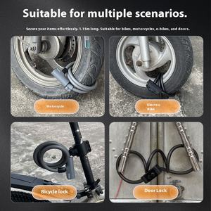 Candado Plegable para Bicicleta OPEL JTS-K, Cable de Acero, Antirrobo, con Llave, para Bicicleta de Montaña, 60x50x20cm - Product Image 6