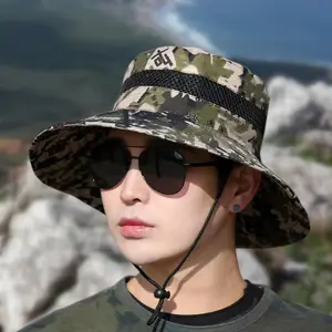 Men's summer camouflage Fisherman's quick dry Fishing hat Outdoor mountaineering Sun protection hat Clothing and accessories