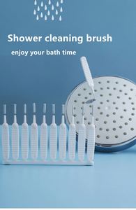 VC Small Hole Anti-Clogging Eco-Friendly Plastic Shower <b>Gap</b> Cleaner 0.7cm Diameter Nylon Fabric Cleaning Brush Hand Design Style - Product Image 3