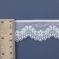 Stock de tissu élastique creux de luxe en dentelle fait à la main pour la fabrication de bijoux blanc en dentelle au crochet