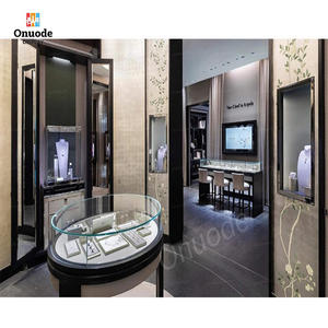 Meubles de présentation de bijoux de luxe sur mesure avec éclairage LED, matériaux bois/métal pour la décoration intérieure des magasins de détail - Product Image 2