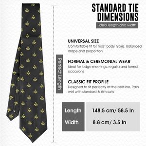 Cravate en soie 100% unie pour homme, personnalisable avec logo et forme, à vendre, athlétique, impression personnalisée internationale, maçonnique, de luxe - Product Image 4