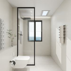 <span class=keywords><strong>Paroi</strong></span> <span class=keywords><strong>de</strong></span> <span class=keywords><strong>douche</strong></span> droite <span class=keywords><strong>en</strong></span> <span class=keywords><strong>verre</strong></span> trempé aluminium Oumeiga avec fonction pliante pour la séparation humide/sèche 6 mm - Product Image 3