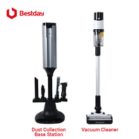 Aspirateur balai sans fil tout-en-un avec écran LED et station de collecte des poussières détachable pour le nettoyage domestique