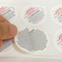 Étiquette étanche pliante multicouche à impression personnalisée pour bouteilles Étiquettes de livret double couche