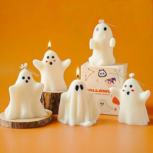 Handmade Soy Wax Cute Ghost Halloween Scented Candle Souvenir Gift for Halloween Party Home Decor Thanksgiving Birthday - Product Image 3