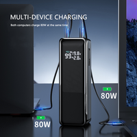 Powerbank 100W USB 2Type c Port 30000mah Station de banque d'alimentation de grande capacité pour ordinateur portable tablette téléphone
