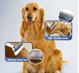 Brosse de toilettage pour animaux de compagnie rechargeable et étanche, prête à l'emploi en usine, double jet de brume, dents en acier inoxydable, démêlage et élimination des poils, pour la maison - Product Image 5