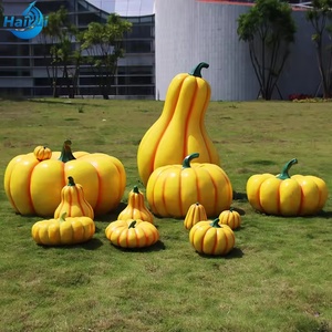 <span class=keywords><strong>Décoration</strong></span> d'Halloween Géante en Résine pour Extérieur : Citrouille Créative Sculptée et Étanche - Product Image 2