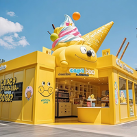 Escultura Gigante de Helado de Fibra de Vidrio Personalizada: Tamaño, Color, Escena y Forma Exclusivas, Modelo Escénico con Temática de Comida