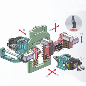 Tùy chỉnh nhiệm vụ nặng nề CNC cho loại chuyển Trung tâm trục chính kép 6 trục đa trục có sẵn - Product Image 2